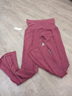 NWT Urban Outfitters Out From Under Solar Slim Flare Maroon Pants Size Small thumbnail 6