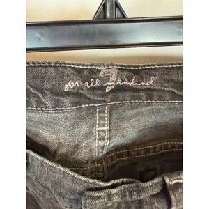 7 For All Mankind Jeans Womens Black Charcoal Wash Straight Leg 32 Inseam thumbnail 13