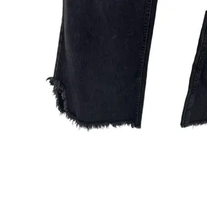 Free People Vintage Flared Jeans Black Ash‎ Denim Raw Hem Size 27 thumbnail 6