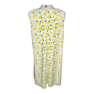 Pappagallo Shift Dress Womens XL Yellow‎ Lemon Print Sleeveless Summer Mini thumbnail 14