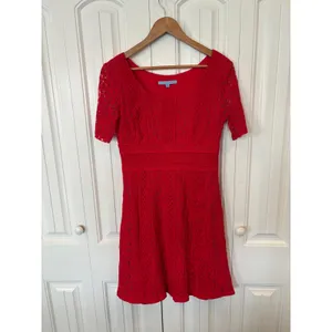 Antonio Melani Red‎ Lace Dress Size 6 thumbnail 2