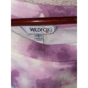 WILDFOX Tie Dye Star Sweatshirt PURPLE CELESTIAL thumbnail 5