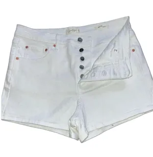 high waist white shorts size 8/29 thumbnail 1