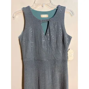 Altar'd State Bluebell Sequin Dress M Blue‎ NEW Faux Wrap Metallic Keyhole thumbnail 8