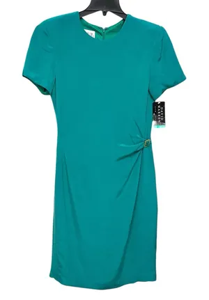 NWT Vintage David Warren New York 100% Silk Emerald Green Dress Size 10 Midi‎ thumbnail 1