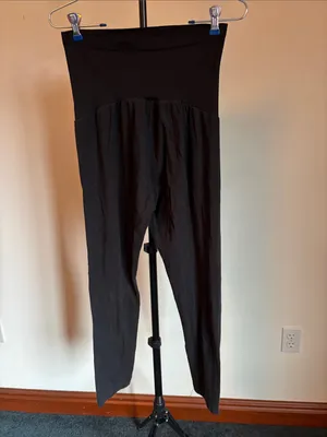 Motherhood Black Maternity Leggings with Foldover Waistband thumbnail 3