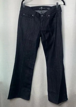 7 for all mankind embellished dojo boot cut equestrian‎ jeans size 30 western thumbnail 1