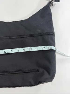 Baggallini Convertible Hobo Crossbody Bag Black Gray Travel RFID Wristlet‎ Purse thumbnail 4