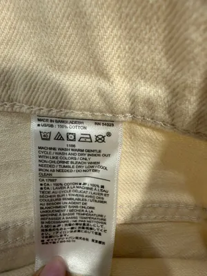 Banana Republic High-Rise Barrel Jeans Women's Size 30/10 in Light Ecru NWOT thumbnail 3
