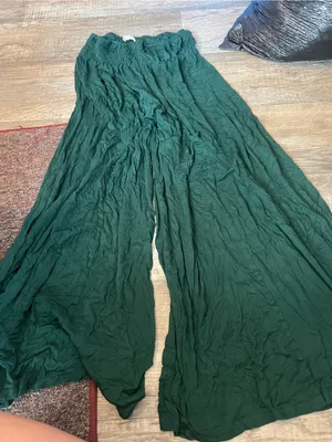 Earthbound Wide Leg Green Palazzo Pants thumbnail 1