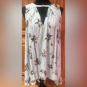 Free People Snap Out of It Tree Swing Tunic Mini Dress Faded Floral‎ Size Medium thumbnail 6