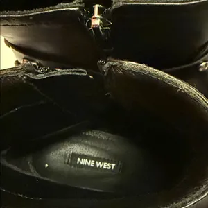 Black Leather Ankle Boots with Buckle Detail thumbnail 6