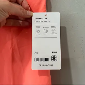 New Athleta Arrival Tank Sunset Glow Size Small Camisole Arrival Coral‎ Orange thumbnail 6