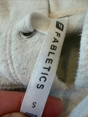 Fabletics Light Heather Gray Hooded Cropped Pullover Size Small - C54-145 thumbnail 2