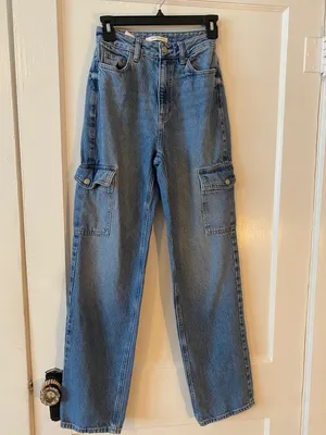 PacSun Baggy Straight Jeans with Zip-Up Pockets thumbnail 1