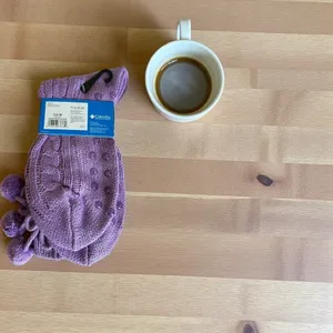 Columbia Cozy Socks Women's Lavender‎ Purple Pom Pom Non-Skid One Pair Size 4-10 thumbnail 2
