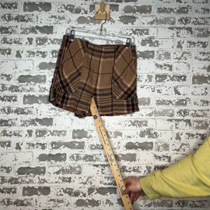 Aerie | women brown plaid shorts thumbnail 9