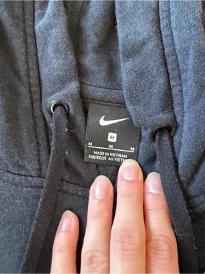 Women's Nike Black Hooded Sweatshirt Black Size Medium Flaw thumbnail 6