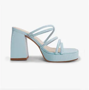 Chunky Sandals Strappy Platform Square Toe thumbnail 2