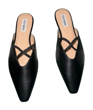 NEW Pammie Mule (Women) 8M, BLACK LEATHER Slip On thumbnail 1