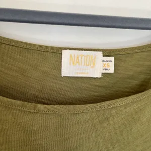 Heddie Puff Sleeve Babydoll Cotton Poplin Mini Dress Lichen Green thumbnail 5