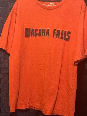 Niagara Falls Canada Vintage T Shirt X-Large Orange tee unisex thumbnail 2