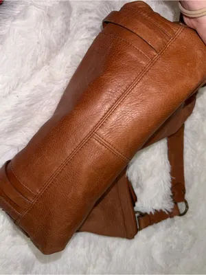 Frye Brown Classic Brown Leather Hobo Shoulder Bag thumbnail 9
