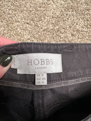 Hobbs London Brown Gray Slim Pant Casual Stretch Trousers Size US 4 UK‎ 8 thumbnail 2