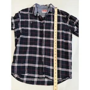 Wrangler Flannel Top Womens Medium Plaid Western Country 100% Cotton Travel thumbnail 4