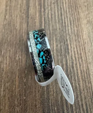 Turquoise Inlay Mens Statement Ring thumbnail 1