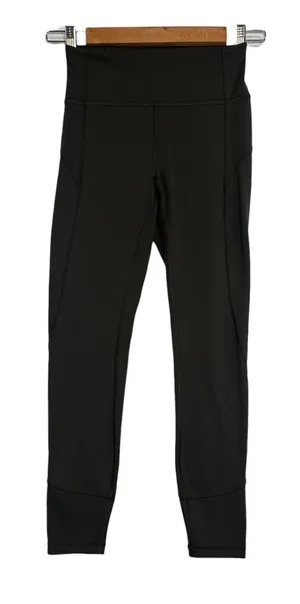 Lululemon In Movement Leggings Womens 4 Green Everlux High Rise 7/8 Yoga Workout thumbnail 1