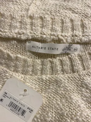 Altar’d State Katy Lace Hem Crop Sweater NWT XXL thumbnail 3