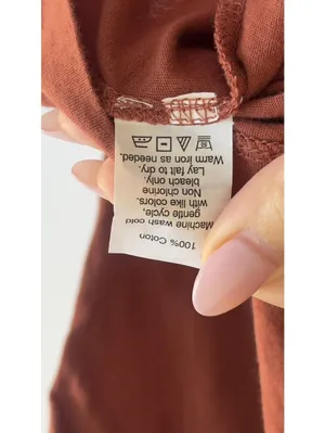 J Crew Pleated Scoop Neck 3/4 Sleeve Top Brown Rust Cotton Medium M thumbnail 5