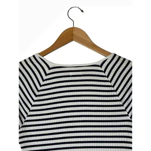 Aerie Maxi Dress Women Small Blue White Stripe Tie Front Long Sleeve Coastal thumbnail 5