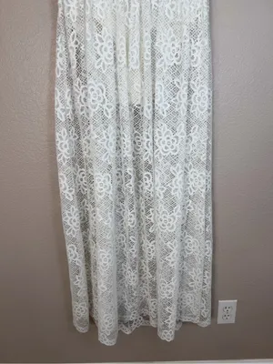 For Love & Lemons Sonnet Lace Maxi Dress White Small NEW $389 Bride Bridal thumbnail 8