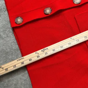Sezane Betty Cardigan Merino Wool Knit Sweater Womens‎ M Red Button Preppy Crop thumbnail 8