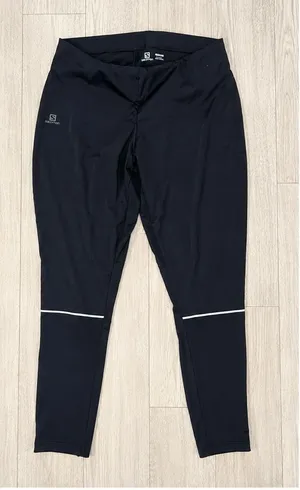 Salomon Women's Lightning Light Shell Athletic Running Tights Black XL thumbnail 1