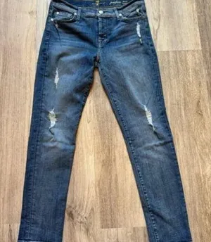 7 For All Mankind Skinny Jeans size 27‎ thumbnail 1