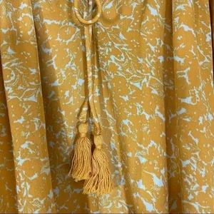 Free People All Tucks Printed Bodysuit Womens Small Yellow Gold thumbnail 5