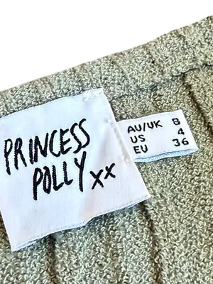 Princess Polly Green Ribbed Off-Shoulder Sweater Pullover Stretch Ribbed Size 4 thumbnail 9