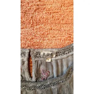 POL Embroidered Tunic Top Size L Boho Sheer Mini Dress Rayon thumbnail 3