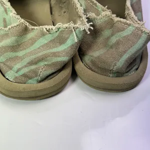 Sanuk‎ Sidewalk Surfers Womens 8 Tiger Stripe Camo Green Brown Slip On Loafers thumbnail 7
