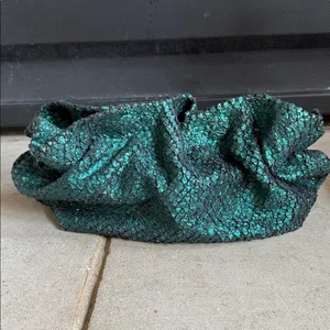 Anthropologie Jory clutch / crossbody bag, dark green. thumbnail 2