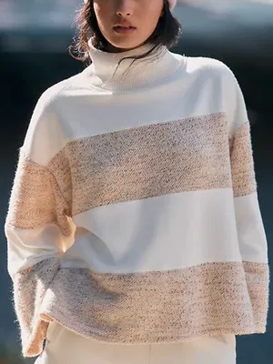Like New Anthropologie Daily Practice Oversized Mixed Texture Sweater XS thumbnail 1