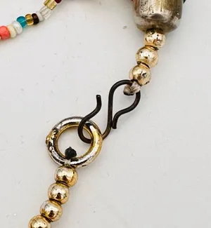 Tribal Beaded Statement Necklace Gold thumbnail 9