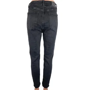 Zara Black Denim Cotton Dark High Rise Casual Ankle Skinny Jeans Size 12 thumbnail 3