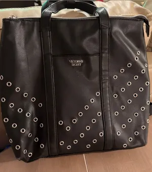 Victoria’s Secret Love Victoria Black Grommet Convertible Tote Backpack Y2K thumbnail 1