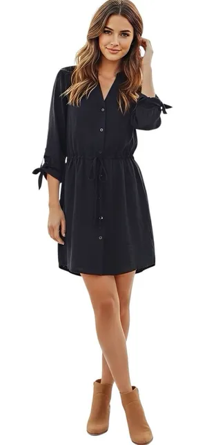 Abercrombie Fitch Womens Shirt Dress Sz Small Y2k Old Money Gothic Grunge Preppy thumbnail 1