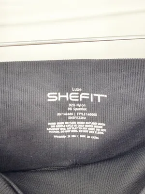 SHEFIT Crossover Waist Seamless Cropped‎ Leggings Women's L Black Activewear thumbnail 8
