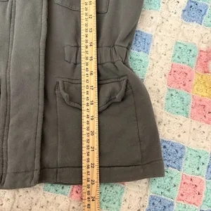 Banana republic y2k Gray Utility Jacket Cargo Military Style Cotton Jacket size thumbnail 9